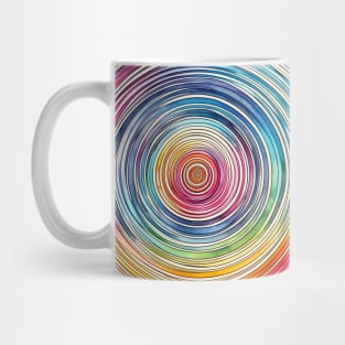 Psychedelic looking abstract illustration of concentric circles Mug